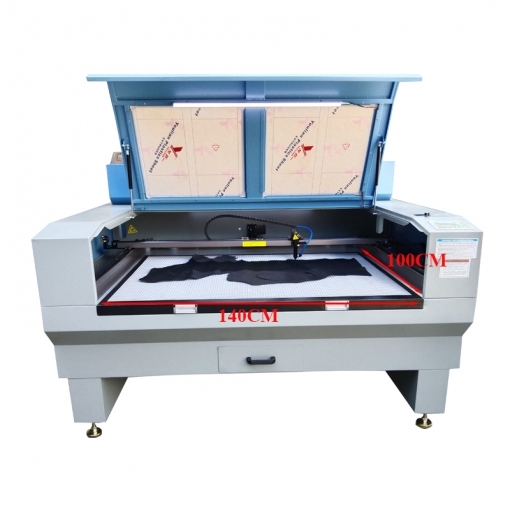 Laser engraving machine with size