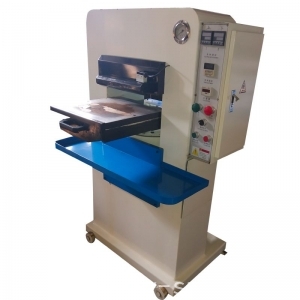 Reconditioned Used 40T pattern embossing machine on leather surface