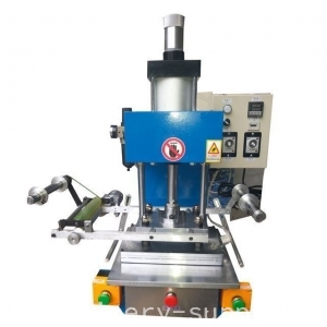 Automatic pneumatic leather label patch embossing machine logo stamp machine