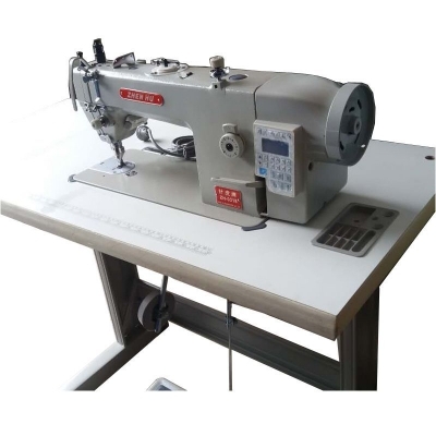 Auto trimming Digital flat bed compound feeding 0318 leather electronic sewing machines for bags