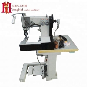 Automatic leather shoe upper pattern forming moccasin stitching sewing machine